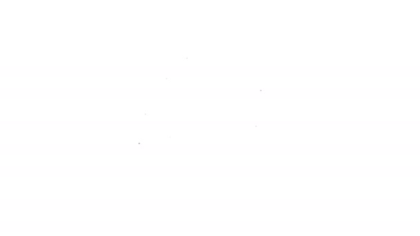 Černá čára Timing pás kit ikona izolované na bílém pozadí. Grafická animace pohybu videa 4K — Stock video