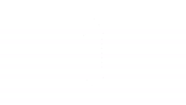 Línea negra Icono de amortiguador aislado sobre fondo blanco. Animación gráfica de vídeo 4K — Vídeos de Stock