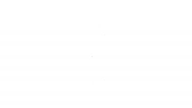 Siyah çizgi emici simgesi beyaz arkaplanda izole edildi. 4K Video hareketli grafik canlandırması