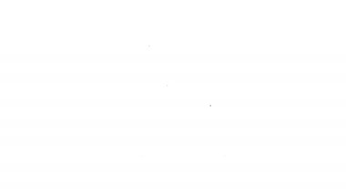 Siyah çizgi ilk yardım çantası simgesi beyaz arkaplanda izole edildi. Haçlı sağlık kutusu. Acil durumlar için tıbbi ekipman. Sağlık sigortası konsepti. 4K Video hareketli grafik canlandırması