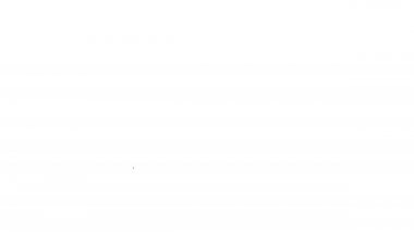 Beyaz arkaplanda siyah çizgi diş macunu simgesi izole edildi. 4K Video hareketli grafik canlandırması