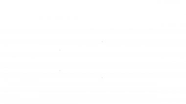 Siyah çizgi diş ağrısı ağrı kesici tablet simgesi beyaz arkaplanda izole edilmiş. Diş bakımı ilacı. Kapsül hapı ve ilaç. Eczane tasarımı. 4K Video hareketli grafik canlandırması