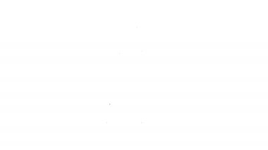 Ağız gargarası, plastik şişe ve beyaz arka planda izole edilmiş cam ikon. Ağzını çalkalamak için sıvı. Ağız bakım ekipmanları. 4K Video hareketli grafik canlandırması