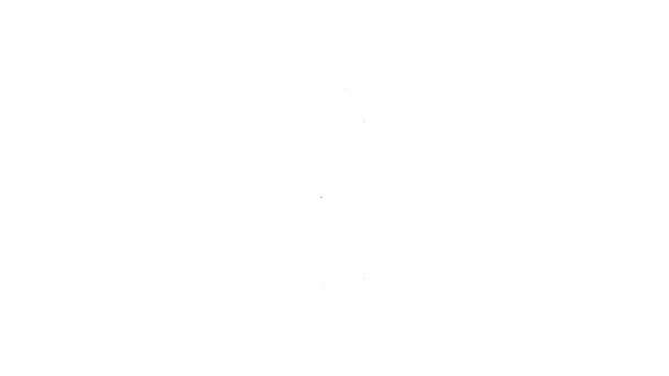 Zwarte lijn Schokdemper pictogram geïsoleerd op witte achtergrond. 4K Video motion grafische animatie — Stockvideo