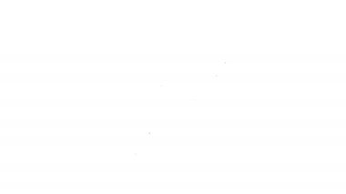 Siyah çizgi 5G yeni kablosuz internet kablosuz bağlantı simgesi beyaz arkaplanda izole edildi. Küresel ağ yüksek hızlı bağlantı veri oranı teknolojisi. 4K Video hareketli grafik canlandırması