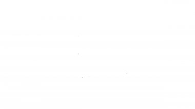 Siyah çizgi sinema kamerası simgesi beyaz arkaplanda izole edildi. Video kamera. Film tabelası. Film projektörü. 4K Video hareketli grafik canlandırması