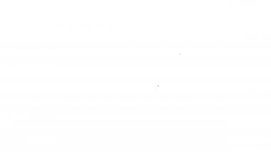 Siyah çizgi 4k Ultra HD simgesi beyaz arkaplanda izole edildi. 4K Video hareketli grafik canlandırması