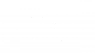 Siyah çizgi sinema kamerası simgesi beyaz arkaplanda izole edildi. Video kamera. Film tabelası. Film projektörü. 4K Video hareketli grafik canlandırması