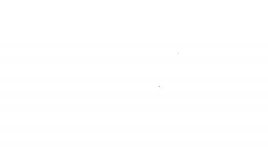 Siyah çizgi 8k Ultra HD simgesi beyaz arkaplanda izole edildi. 4K Video hareketli grafik canlandırması