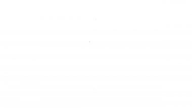 Siyah çizgi mikrofon simgesi beyaz arkaplanda izole edildi. Radyodaki mikrofondan. Sözcü işareti. 4K Video hareketli grafik canlandırması