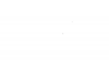 Siyah çizgi 3B kelime simgesi beyaz arkaplanda izole edildi. 4K Video hareketli grafik canlandırması