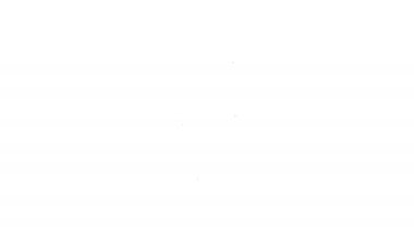 Siyah çizgi mikrofon simgesi beyaz arkaplanda izole edildi. Radyodaki mikrofondan. Sözcü işareti. 4K Video hareketli grafik canlandırması