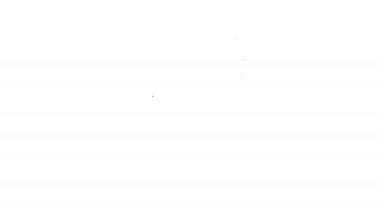 Siyah çizgi reçel kavanozu simgesi beyaz arkaplanda izole edildi. 4K Video hareketli grafik canlandırması