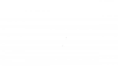 Siyah çizgi mutfak zamanlayıcısı simgesi beyaz arkaplanda izole edildi. Yumurta zamanlayıcısı. Mutfak aletleri. 4K Video hareketli grafik canlandırması