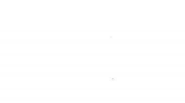 Siyah çizgi kesme tahtası simgesi beyaz arkaplanda izole edildi. Kesme tahtası sembolü. 4K Video hareketli grafik canlandırması