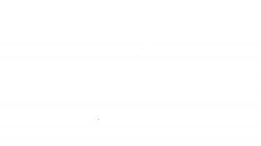 Siyah çizgili sos şişesi ikonu beyaz arka planda izole edilmiş. Ketçap, hardal ve fast food için soslu mayonez şişeleri. 4K Video hareketli grafik canlandırması