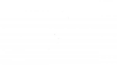 Siyah çizgi karıştırıcı simgesi beyaz arkaplanda izole edildi. Mutfak elektrikli kırıcı ve kase. Meyve suyu, kokteyl ya da meyve suyu. 4K Video hareketli grafik canlandırması