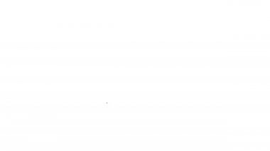 Siyah çizgi bovling ikonu beyaz arkaplanda izole edildi. 4K Video hareketli grafik canlandırması