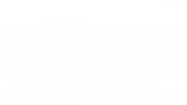 Siyah çizgi Grater simgesi beyaz arkaplanda izole edildi. Mutfak sembolü. Mutfak aletleri. Çatal bıçak seti. 4K Video hareketli grafik canlandırması