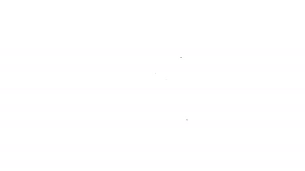 Línea negra Concepto de medidor de velocidad digital con icono 5G aislado sobre fondo blanco. Red global de alta velocidad de conexión tecnología de velocidad de datos. Animación gráfica de vídeo 4K — Vídeo de stock