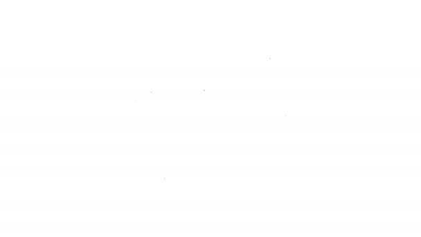 Черная линия Мегафон значок изолирован на белом фоне. Знак оратора. Видеографическая анимация 4K — стоковое видео