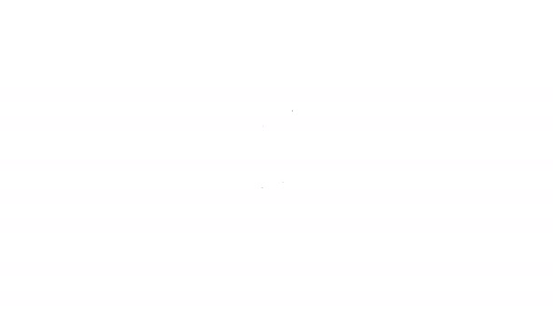 Černá čára Kuchyně kladivo ikona izolované na bílém pozadí. Masové kladivo. Grafická animace pohybu videa 4K — Stock video