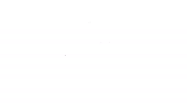 Linha preta Ícone de espremedor de frutas cítricas isolado no fundo branco. Animação gráfica em movimento de vídeo 4K — Vídeo de Stock