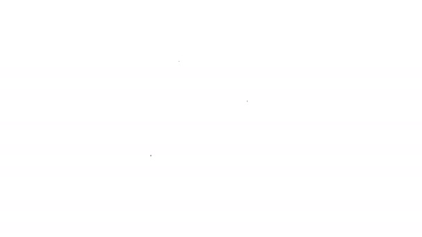 Černá čára Kuchyně extraktor ventilátor ikona izolované na bílém pozadí. Kuchařka. Výfuk kuchyně. Domácí spotřebič. Grafická animace pohybu videa 4K — Stock video