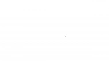 Siyah çizgi Pan flüt simgesi beyaz arkaplanda izole edildi. Geleneksel Peru müzik aleti. Zampona. Peru, Bolivya ve Meksika 'dan halk enstrümanı. 4K Video hareketli grafik canlandırması