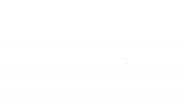 Siyah çizgi geleneksel Hint ayakkabı simgesi beyaz arka planda izole edildi. 4K Video hareketli grafik canlandırması