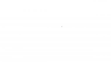 Siyah çizgi Hindu gamalı haç dini simgesi beyaz arka planda izole edilmiş. 4K Video hareketli grafik canlandırması