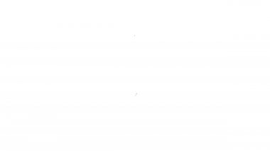 Beyaz arka planda siyah çizgi Fransız basın ikonu izole edildi. 4K Video hareketli grafik canlandırması