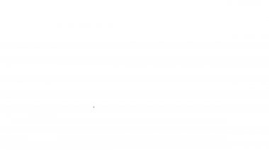 Siyah çizgi kahve demliği simgesi beyaz arkaplanda izole edilmiş. 4K Video hareketli grafik canlandırması