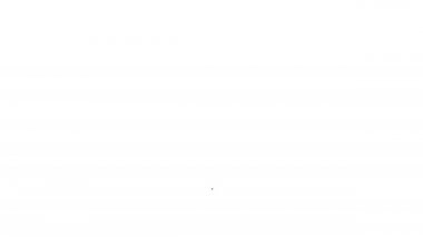 Beyaz arka planda izole edilmiş siyah çizgi Fransız kaniş köpeği ikonu. 4K Video hareketli grafik canlandırması