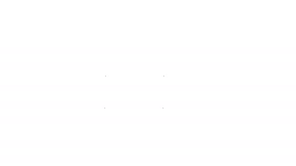 Linia neagră pictograma condimentului indian izolată pe fundal alb. 4K Animație grafică în mișcare video — Videoclip de stoc