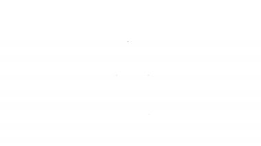 Siyah çizgi sokak ışık sistemi simgesi beyaz arkaplanda izole edildi. 4K Video hareketli grafik canlandırması