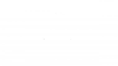 Beyaz arkaplanda siyah çizgi parfüm ikonu izole edildi. 4K Video hareketli grafik canlandırması