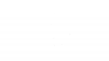 Siyah çizgi fabrikası simgesi beyaz arkaplanda izole edildi. Endüstriyel bina. 4K Video hareketli grafik canlandırması