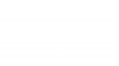 Siyah çizgi Banner, etiket, etiket, eko yeşil sağlıklı yiyecek simgesi için logo beyaz arka planda izole edilmiş. Organik ürün. Sağlıklı yemek etiketi. 4K Video hareketli grafik canlandırması