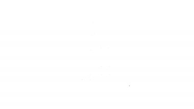 Siyah çizgi Agbar kule simgesi beyaz arkaplanda izole edildi. Barselona, İspanya. 4K Video hareketli grafik canlandırması