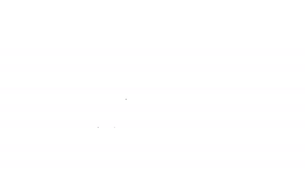Linea nera Icona energia dell'acqua isolata su sfondo bianco. Ecologia concetto con gocciolina d'acqua. Concetto di energia alternativa. Animazione grafica 4K Video motion — Video Stock