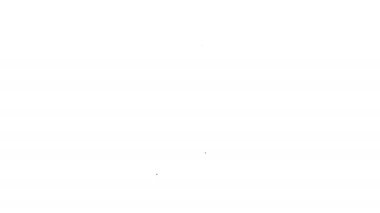 Siyah çizgi Orujo simgesi beyaz arkaplanda izole edildi. 4K Video hareketli grafik canlandırması