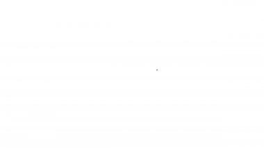 Quebec City, Kanada 'daki siyah hat Chateau Frontenac oteli beyaz arka planda izole edilmiş. 4K Video hareketli grafik canlandırması