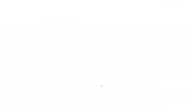 Beyaz arkaplanda siyah çizgi Kar Tanesi simgesi izole edildi. 4K Video hareketli grafik canlandırması