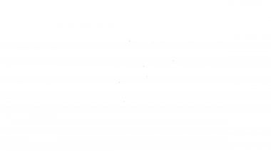 Siyah çizgi Kanada totem direği simgesi beyaz arkaplanda izole edildi. 4K Video hareketli grafik canlandırması