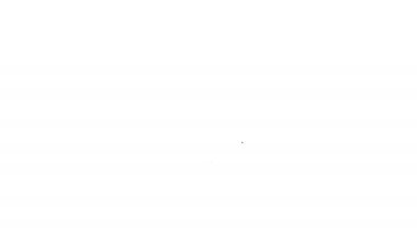 Beyaz arka planda siyah çizgi Kanada akçaağaç yaprağı ikonu izole edildi. Kanada sembolü akçaağaç yaprağı. 4K Video hareketli grafik canlandırması