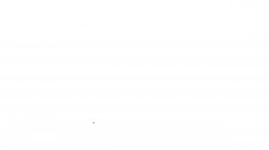 Beyaz arka planda siyah çizgi Ukrayna Kazak ikonu izole edildi. 4K Video hareketli grafik canlandırması