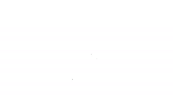 Ligne noire icône Sangria isolé sur fond blanc. Boisson traditionnelle espagnole. Animation graphique de mouvement vidéo 4K — Video
