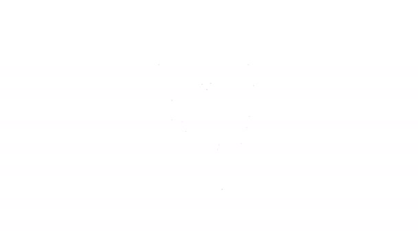 Zwarte lijn Kreeft pictogram geïsoleerd op witte achtergrond. 4K Video motion grafische animatie — Stockvideo