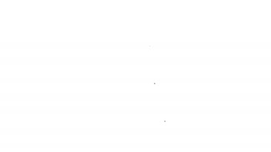 Grafik grafik simgesine sahip siyah çizgi belgesi beyaz arkaplanda izole edildi. Metin dosya simgesini rapor et. Muhasebe tabelası. Denetim, analiz, planlama. 4K Video hareketli grafik canlandırması